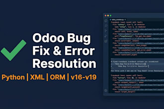fix bugs and errors in your odoo module