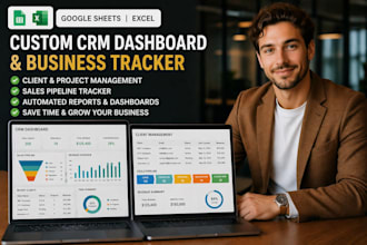 do custom excel google sheets crm and business tracker