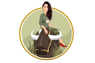 design vegan buffalo girl wanted logo