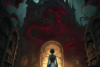 design a dark, cinematic horror book cover that sells