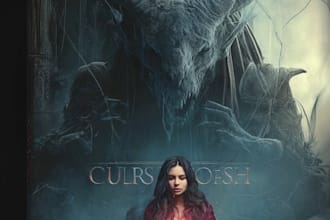 create a professional horror book cover