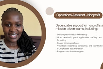 offer operations and grant support for nonprofits