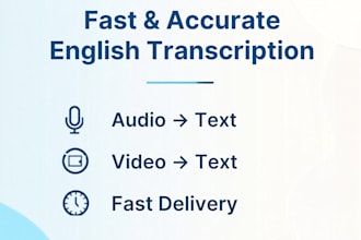 english transcription and typing services