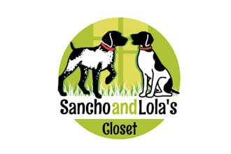 design german pointers pointing logo with a closet door pets