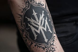 old school tattoo logo design