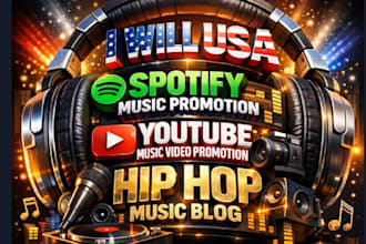 usa uk spotify music promotion youtube music video promotion tidal music blog