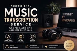 transcribe music into sheet music