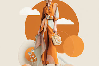 illustrate professional fashion sketches and outfit designs