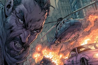 comic book illustration with comic book illustrator