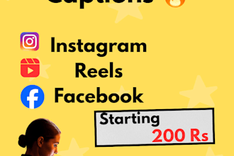 write catchy tamil captions for instagram reels and facebook posts