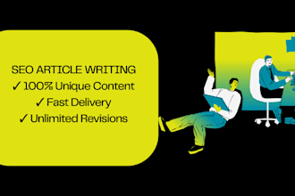 write SEO optimized articles and blog posts for your website