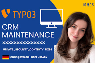 maintain and update your typo3 cms ionos website for security content and design