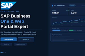 build a customized web portal integrated with your sap b1