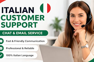 provide customer support in italian language