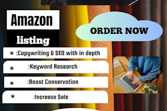 write SEO amazon product listing with titles bullet