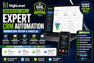 be your gohighlevel, ghl expert for CRM automation workflow setup and voice ai