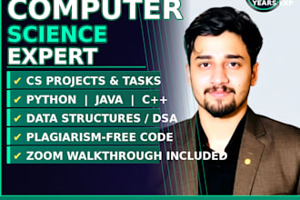 do computer science assigned, java, cpp, python programming tasks and projects