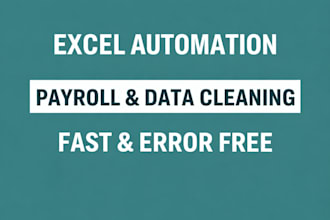 automate and clean your excel data professionally