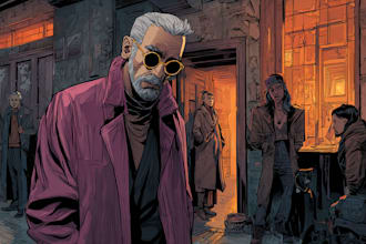 illustrate graphic novel with professional storytelling art