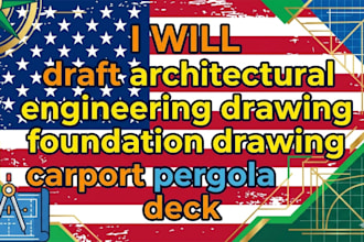 draft architectural engineering drawing foundation drawing carport pergola deck