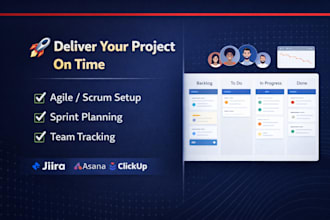 manage your project using agile scrum and ensure on time delivery