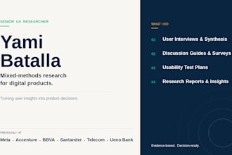 be your senior UX researcher