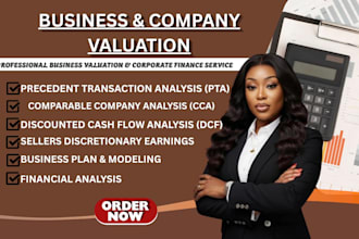 do business and company valuation, startup valuation, dcf and financial analysis
