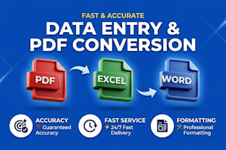 do fast PDF to excel and PDF to word conversion
