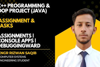 build c ,java oop projects, console applications and programming assignments