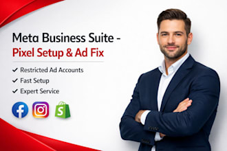 fix facebook and instagram ads, business manager and pixel setup expert