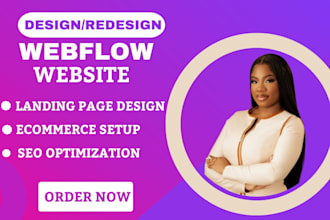 design or developer webflow website, webflow landing page webflow expert