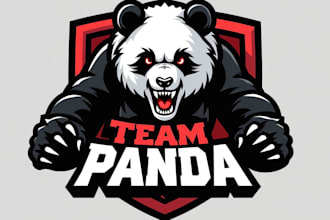 design high quality angry panda head with unlimited revisions