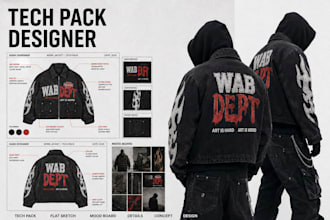 create fashion tech packs ready for manufacturing