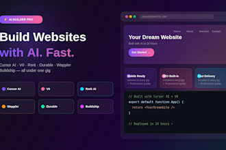 build your website using cursor ai, v0, rork ai, durable in 24 hours