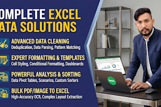 convert pdf to excel, clean, format, merge, split excel data