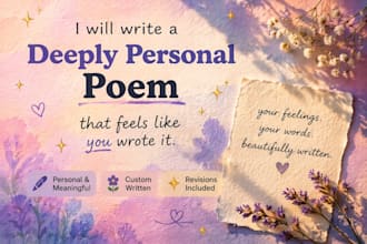 write a deeply personal poem that feels like you wrote it