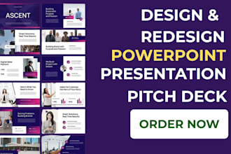 redesign or design powerpoint  presentation template improve business ppt slide