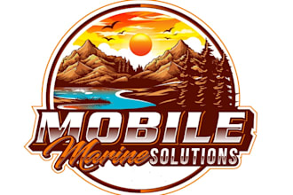 design a unique boat logo for fishing, yacht or sailing