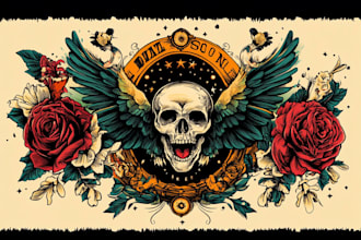 design custom dotwork tattoo illustration detailed style