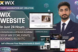 redesign your wix website or build a modern wix studio site, wix integration