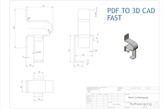 convert PDF drawing to 3d cad model fast