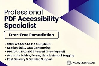 do PDF remediation for ada, wcag and section 508 compliance