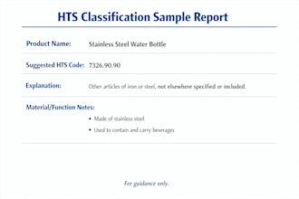 classify your products with correct hts codes for US import