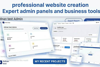make a professional full stack website for you
