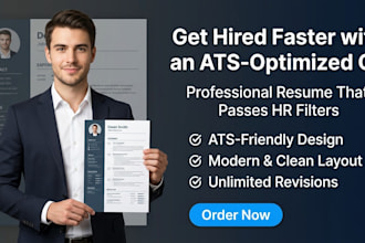 design an ats optimized resume CV and cover letter