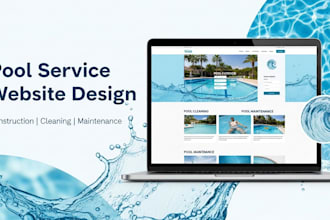 design pool construction, cleaning and maintenance wordpress website