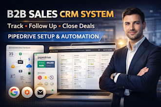 set up pipedrive CRM for b2b businesses to manage leads and close deals faster