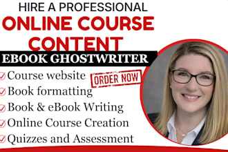 create online course content, course curriculum and lesson plan, course creation