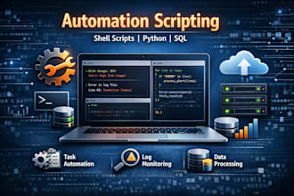 create shell or python scripts for automation and server monitoring
