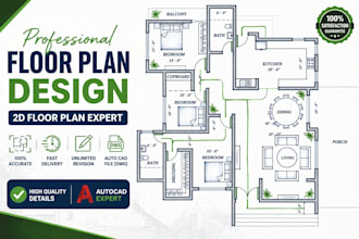 draw accurate 2d house plans and floor plans in autocad